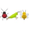 Insect - felt toy for cats (ladybug/wasp/grasshopper), 11 cm
