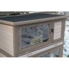 NATURA rabbit hutch with thermal insulation, 2 floors, 116 x 113 x 65 cm, gray