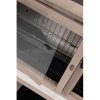 NATURA rabbit hutch with thermal insulation, 2 floors, 116 x 113 x 65 cm, gray