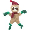 Xmas SLOTH - Christmas sloth 30 cm, whistles/rustles, plush/rope