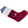Xmas STOCKING - Christmas sock, 47 cm, plush, red/white
