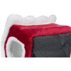Xmas Cuddly CAVE - plyšový domek  pro myš/křečka,15 x 12 x 15 cm, červená/bílá