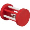 Xmas Roll - con lăn bằng gỗ có chuông dành cho loài gặm nhấm, ø 5 × 7 cm, đỏ/trắng
