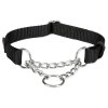 Nylonový polostahovací obojek PREMIUM - černá (Provedení S-M:30-40cm/15mm)