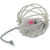 Plush mouse in a round colored cage 6 cm