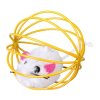 Plush mouse in a round colored cage 6 cm
