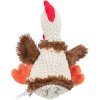 Plush rooster sitting, with sound 22 cm