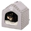 Plush house SILAS 40 x 45 x 40 cm grey/cream