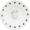 Ceramic bowl-plate for short-nosed cats, white 0.2l/15cm
