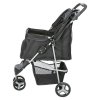 Stroller with quick folding function 47x100x80cm, up to 11kg, black