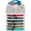 Pack of nylon identification collars for puppies SM 17-25cm/10mm, raspberry, gray, mod, khaki, pink, turquoise