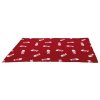 Fleece blanket BEANY 100x70cm - burgundy with herringbone