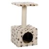 Scratcher ZAMORA 61cm, beige with paws
