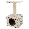 Scratcher ZAMORA 61cm, beige with paws