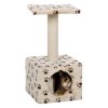 Scratcher ZAMORA 61cm, beige with paws