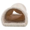 Plush tunnel for rodents 27 × 21 × 80 cm, 2 reinforced exits, beige