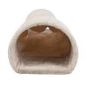Plush tunnel for rodents 27 × 21 × 80 cm, 2 reinforced exits, beige