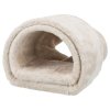 Plush tunnel for rodents 27 × 21 × 80 cm, 2 reinforced exits, beige