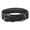 Obojek ACTIVE kožený - černý (Provedení L-XL:55-65cm/40mm)