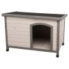 Natura dog house with flat roof ML 104 x 72 x 68 cm, gray