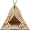 Teepee BOHO with pillow, 55 x 65 x 55 cm, cotton, beige