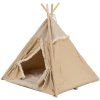 Tipi BOHO mit Kissen, 55 x 65 x 55 cm, Baumwolle, beige