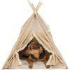 Tipi BOHO mit Kissen, 55 x 65 x 55 cm, Baumwolle, beige