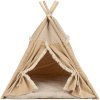 Tipi BOHO z poduszką, 55 x 65 x 55 cm, bawełna, beż