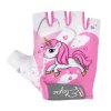 Winzige Kinder-Fahrradhandschuhe weiß-rosa Konfektionsgröße 3-4