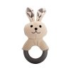 Đồ chơi gặm nướu cho thỏ có vòng TPR, có âm thanh, 21 cm, màu kem/xám, HipHop