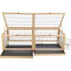 Vnútorný výbeh pre hlodavce 150 × 50 × 60 cm, drevo/kov