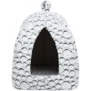 MILA plush cave with pillow, 32 x 42 x 32 cm, white/grey