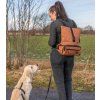 ROLLTOP 2v1, multifunkční batoh i ledvinka, bavlna/polyester, rezavá