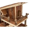 Nhà tranh JULE có sân thượng, dành cho chuột, 25 x 21 x 18 cm, gỗ tự nhiên có vỏ cây