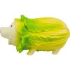 Cabbage Pig - pig in cabbage, 23 cm, latex toy with sound, light green