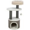 Scratching post MARCO 85 cm, cocoon, platform, bed, white/beige