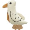 Bird - bird 13 cm, toy for cats, fabric, cream