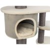 Scratching post MARCELLO, 140 cm, 4 platforms, cuckoo, ball, cream/grey