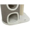 DANTE scratching post, 86 cm, cylindrical cocoon, 2 beds, ball, white/khaki/grey