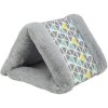 Plush tent/cave SUNNY for rabbits, guinea pigs, 44 x 33 x 40 cm, gray