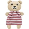 Teddybär im Kleid, mit Katzenminze, 12 cm, Stoff, verschiedene Farben