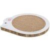 JUNIOR scratching board "mouse", catnip, 35 x 2.5 x 29.5 cm, white