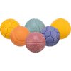Míček o 4,5 cm, přírodní guma, design míčové sporty, mix barev