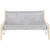 Hammock, lehátko pro kočky do 12 kg, 47 x 24 x 38 cm,  dřevo/plyš, šedá