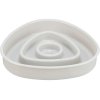 Miska k pomalému krmení, design triangl, 0,35l/15 ×15 cm, plast/TPR, šedá