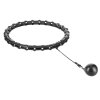 Výprodej - Sada černé masážní Hula Hoop se závažím HMS HHW11 a zeštíhlujícího bederního pásu HMS BR163 PLUS SIZE