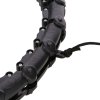 Výprodej - Sada černé masážní Hula Hoop se závažím HMS HHW11 a zeštíhlujícího bederního pásu HMS BR163 PLUS SIZE
