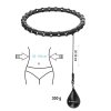 Výprodej - Sada černé masážní Hula Hoop se závažím HMS HHW11 a zeštíhlujícího bederního pásu HMS BR163 PLUS SIZE