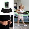 Výprodej - Sada černé masážní Hula Hoop se závažím HMS HHW11 a zeštíhlujícího bederního pásu HMS BR163 PLUS SIZE