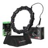 Výprodej - Sada černé masážní Hula Hoop se závažím HMS HHW11 a zeštíhlujícího bederního pásu HMS BR163 PLUS SIZE